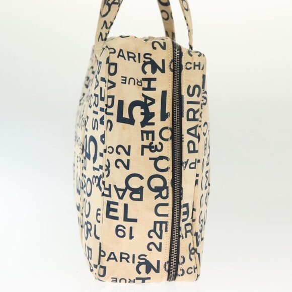 CHANEL Bysy line Tote Bag Canvas White CC Auth 141391 - Picture 5 of 16